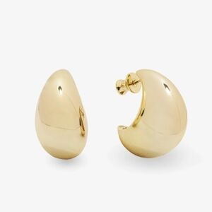 NWT Melinda Maria Gold “She’s So Smooth” Teardrop Hoops